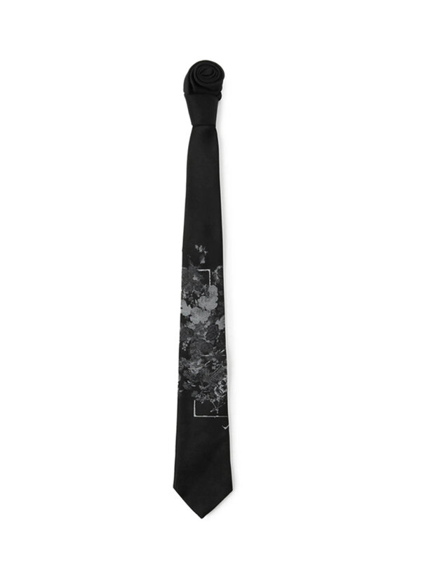 Yohji Yamamamoto gravata para homens e mulheres, acessório unissex, estilo escuro, moda novidade