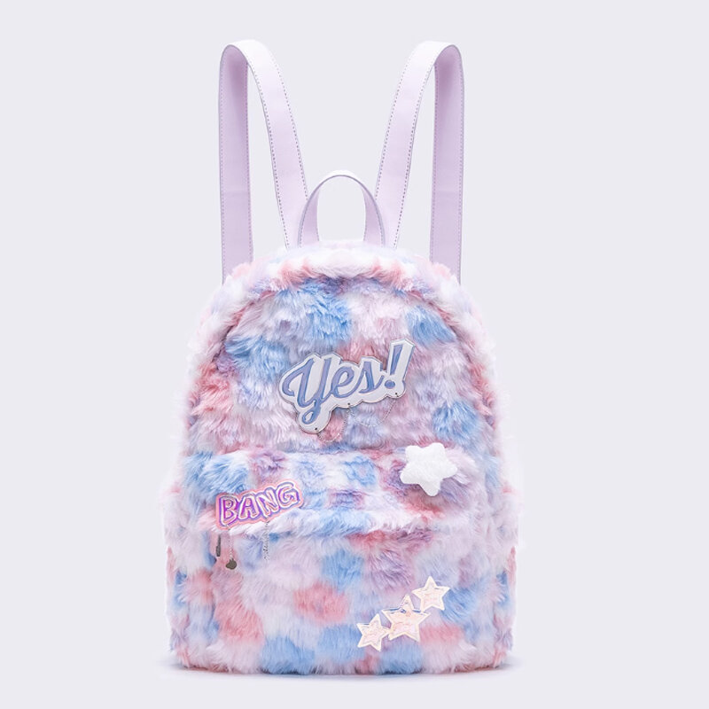 Autumn and Winter New Plush Backpack Cute Women's Fashion Backpack Laser Label Large Multipurpose Backpack