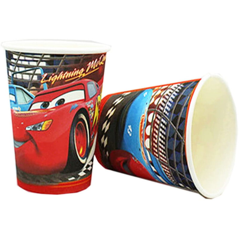 Disney Cartoon Lightning McQueen Car Themed Birthday Party Decoration Paper Plate Tablecloth Balloon Baby Shower Party Supplies