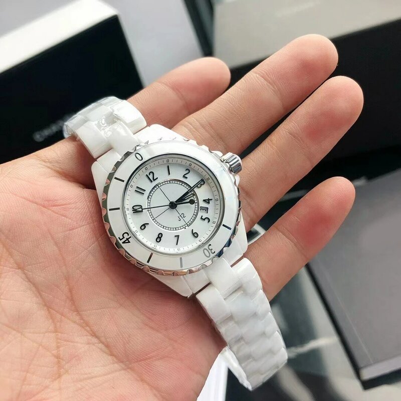 Luksusowe czarno-białe kolorowe kwarcowe zegarki damskie mistrzowska jakość wodoodporna moda damska zegarki butikowe charms zegarek na prezent