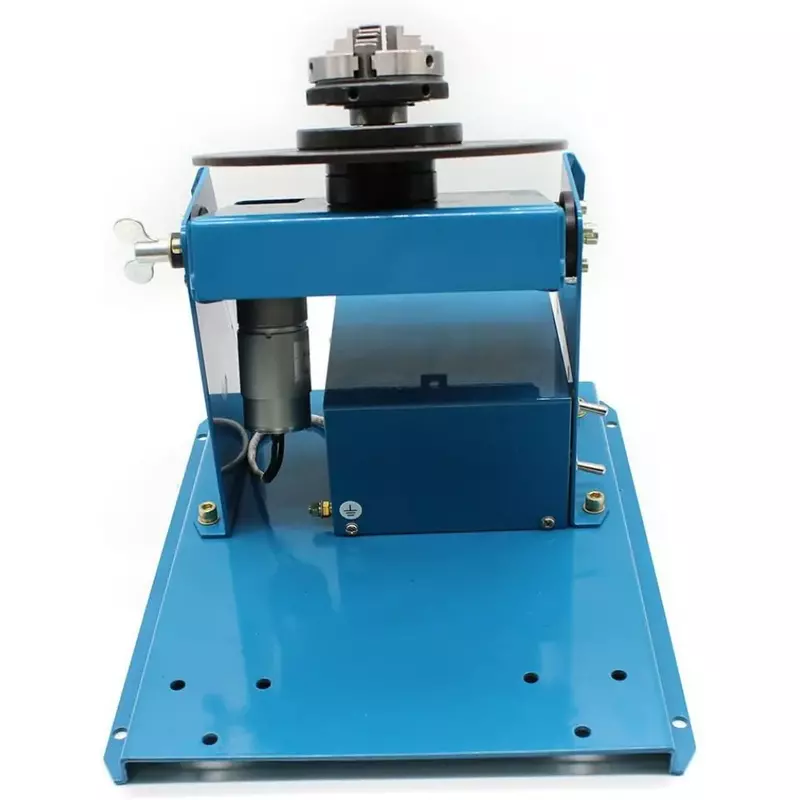 110V Rotary Welding Positioner Turntable Table Mini 2.5" 3 Jaw Lathe Chuck 180mm Portable Welder Positioner Turntable Machine