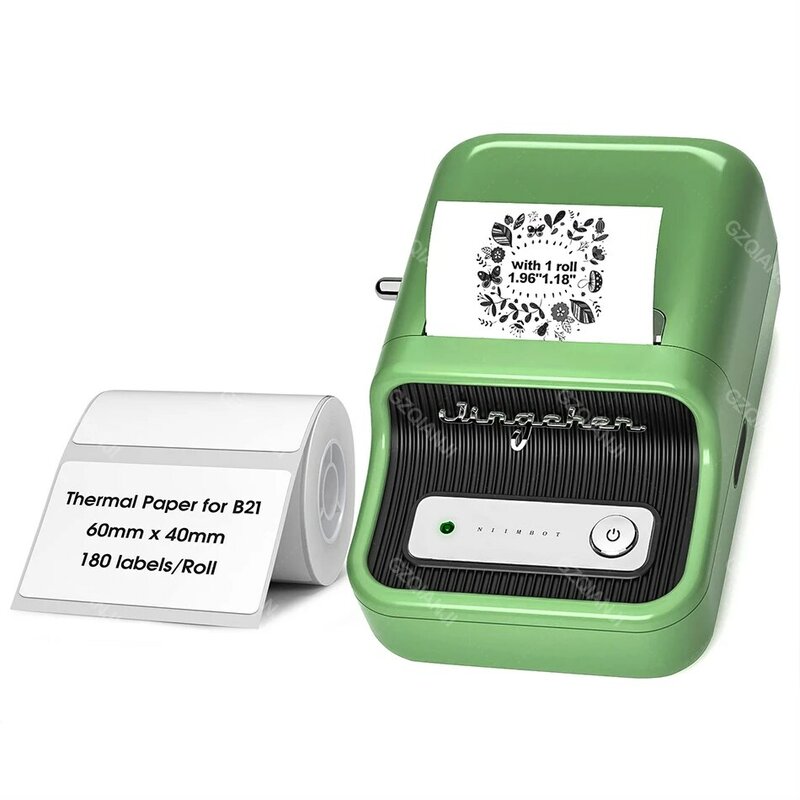 Niimbot B21 B1 Impressora de etiquetas sem fio, impressora de bolso portátil, impressora de etiquetas térmica Bluetooth, impressão rápida, uso doméstico e escritório