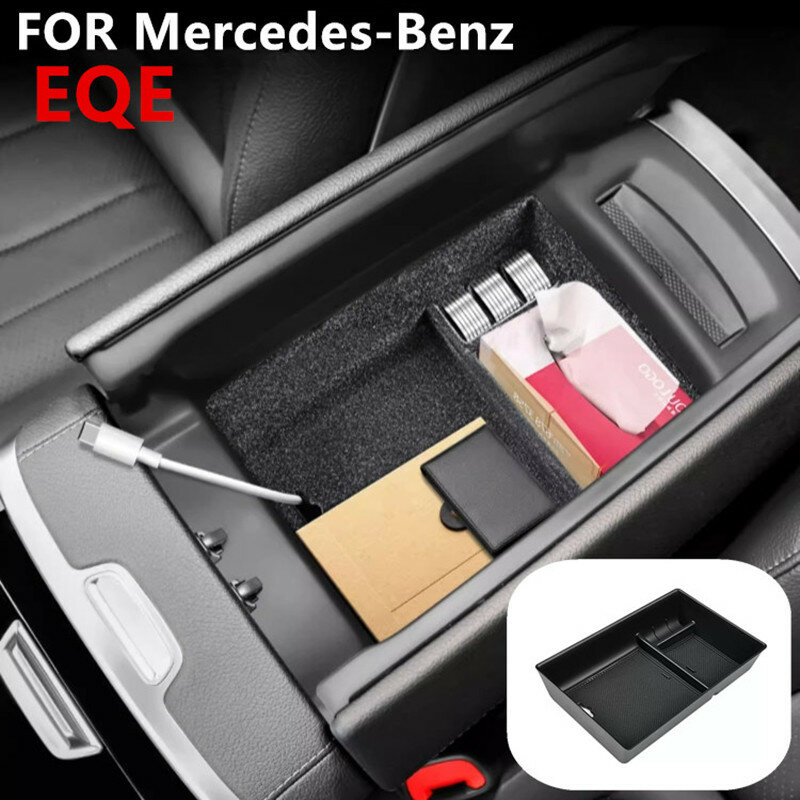 Środek samochodu przechowywanie podłokietnik ze schowkiem porządkowanie dla Mercedes-Benz EQE wersja SUV materiał organizator samochodu