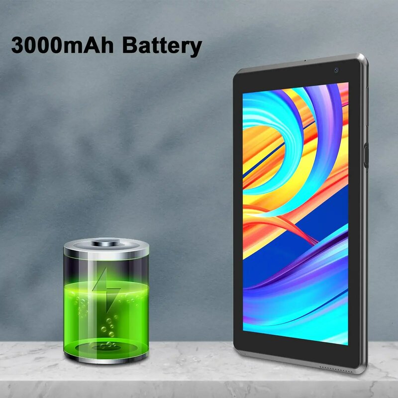 I-Atar-Q2S Android 12 Tablet, 7 ", RK3326S, Quad-Core, 4GB, 32GB, Wifi, Pequeno, Fino, Elegante, Maravilhoso para Iluminar o Mundo