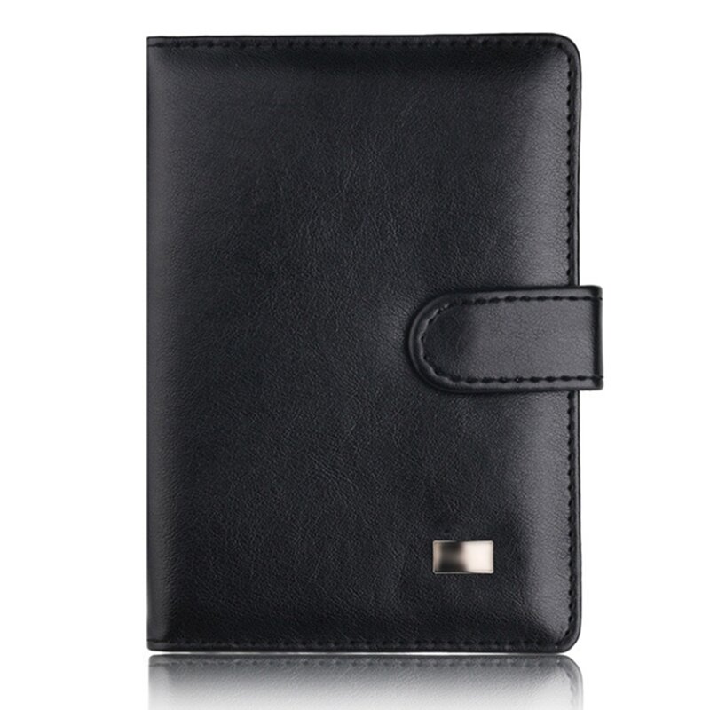 PU Leather Passport Cover Men Travel Wallet Credit Card Holder Cover Document