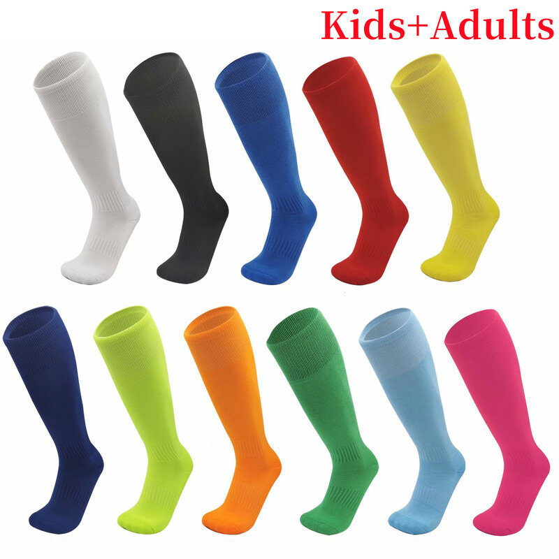 Calcetines de fútbol transpirables para deportes al aire libre, medias de Rugby por encima de la rodilla, voleibol, béisbol, Hockey, calcetines largos para niños y adultos