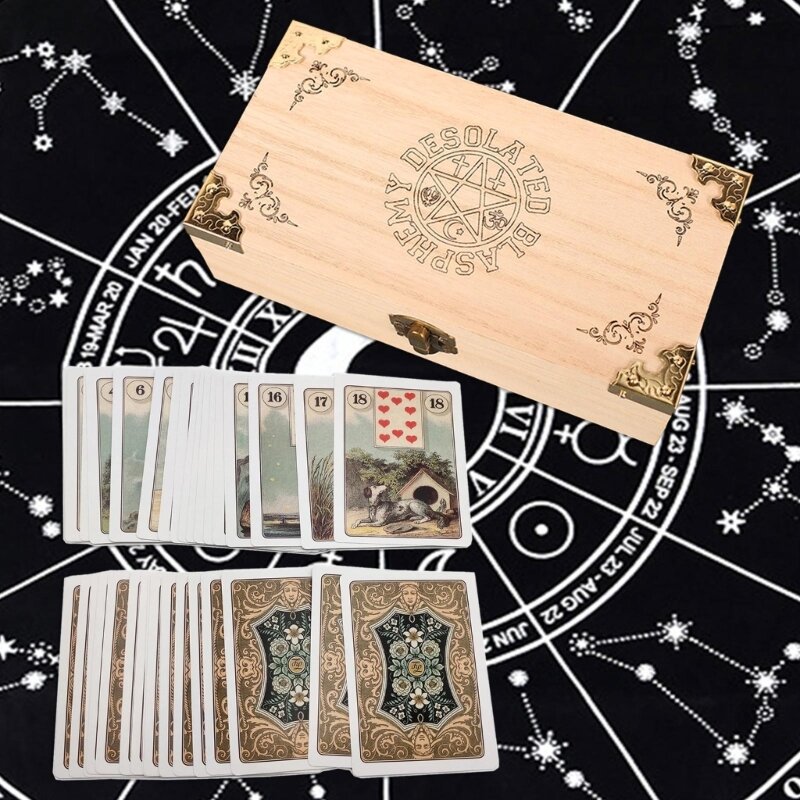 Handmade Madeira Playing Card Holder, Caixas De Armazenamento, Viagem Tarot Game Cards, Decorativo, R66E