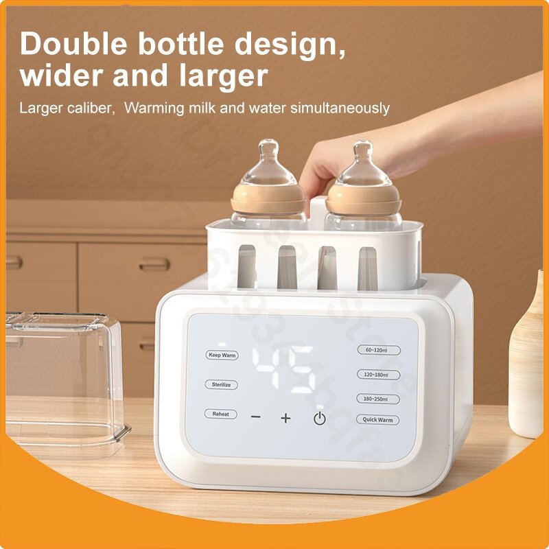 Multi-functional Double Bottle Milk Warmer / Automatic Milk Warmer / Defrosting and Heating Breastmilk Warmer