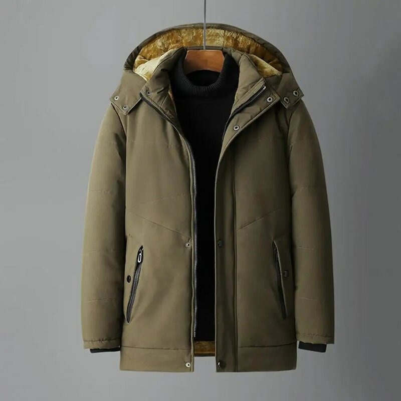 Мужская зимняя куртка с флисовой подкладкой, уличная парка, пальто с капюшоном, ветровка, военная Толстая теплая верхняя одежда, большой размер 6XL, с несколькими карманами