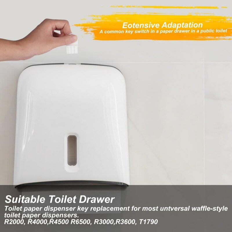 Klucze podajnik ręczników papierowych, zestaw 10 paczek pojemnik na papier toaletowy, kompatybilny z kluczykami z podajnik ręczników papierowych Goryi