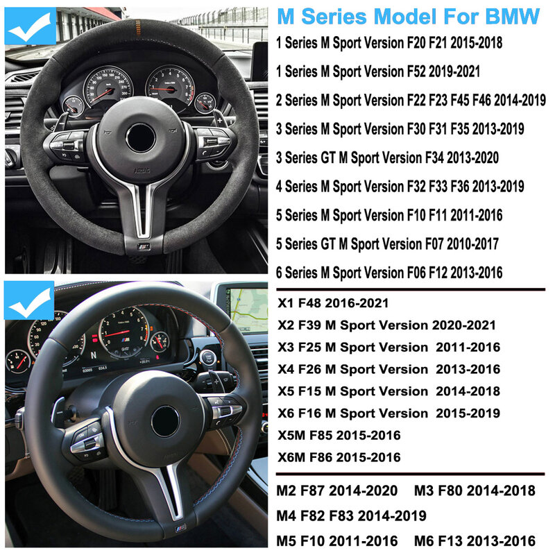 M Esporte Volante do carro Botão Botão Versão Para BMW Motorsport 1 3 4 5 6 X3 X4 X5 X6 Série F10 F11 F30 F06 F25 61317849411