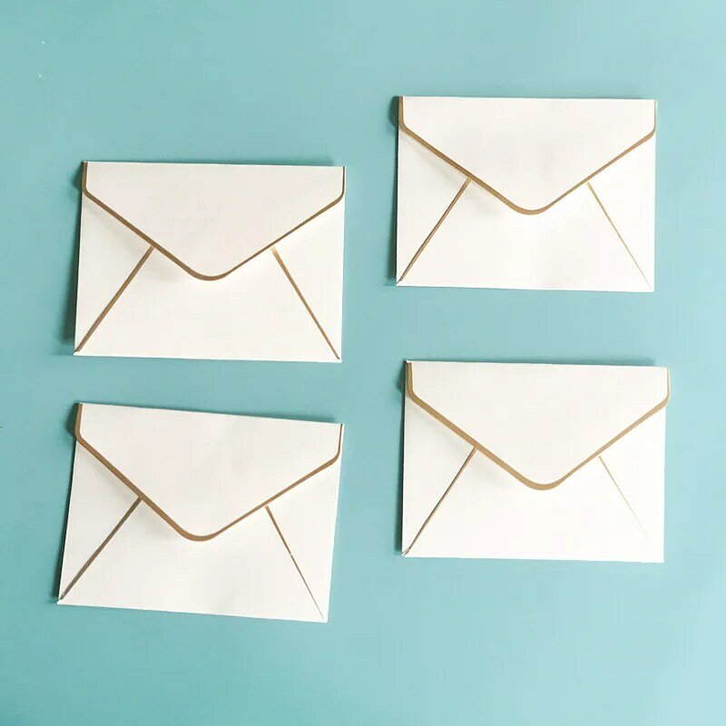 도금 한 봉투 작은 비즈니스 용품 결혼식 초대장 편지지용, 일 부분 종이 엽서 봉투, 50 개/묶음
