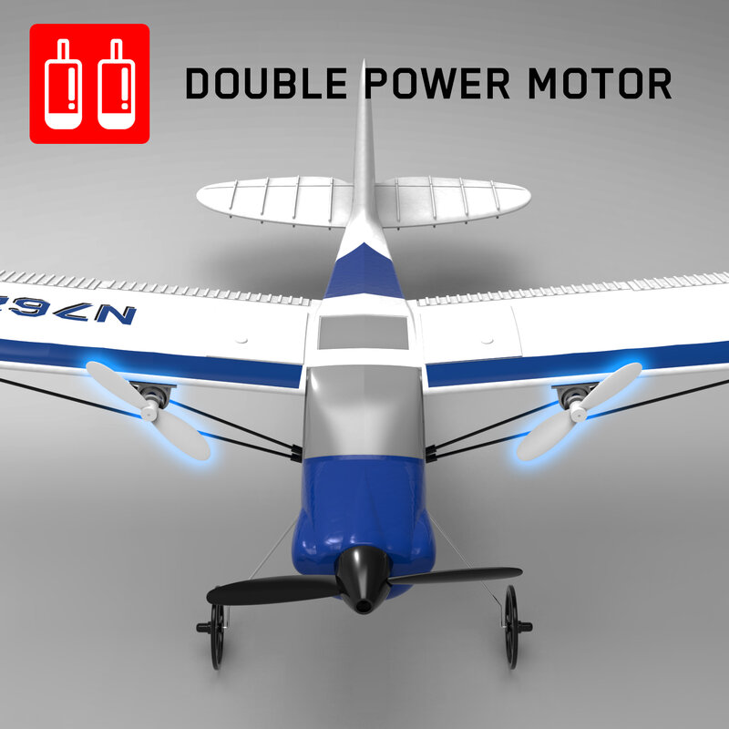 Спортивный радиоуправляемый самолет Cub S2 400m 2CH Warbird RTF со стабилизатором Xpilot, однокнопочный аэробический самолёт с фиксированным крылом, уличные игрушки для детей