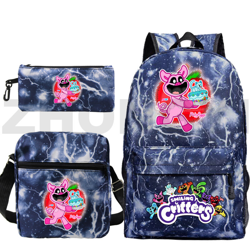 Game Smiling Critters Bags for Women Men's Backpack Laptop Rucksack Waterproof Business Travel School Bag Preppy Student Bookbag