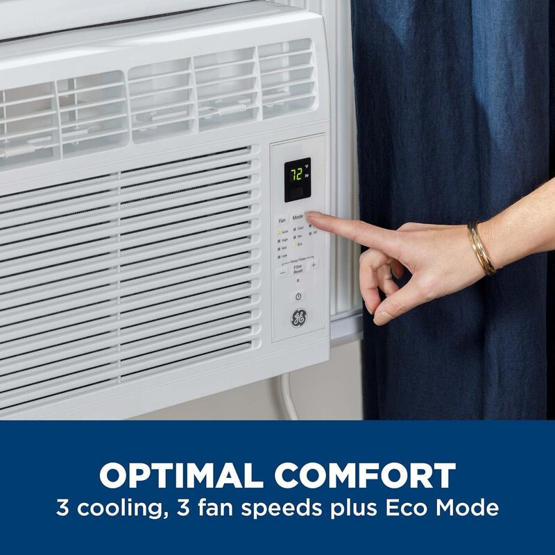 Elektronische Fenster klimaanlage 5000 BTU, effiziente Kühlung für kleinere Bereiche wie Schlafzimmer und Gästezimmer mit einfach zu installieren dem Kit