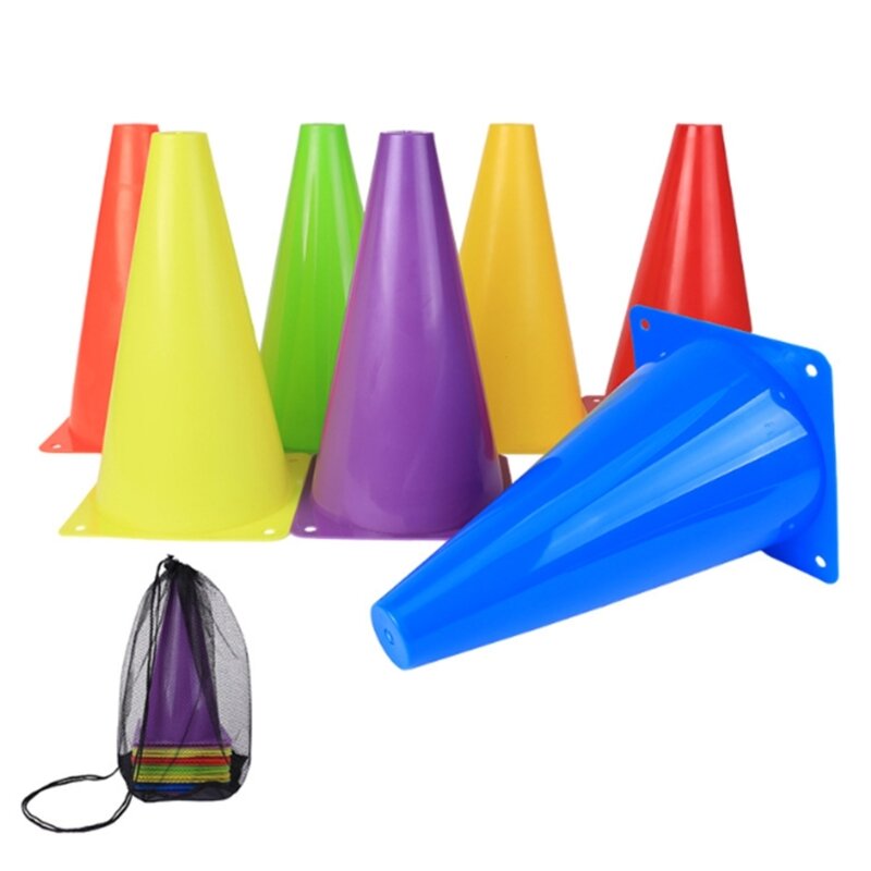 10Pcs Agilitys Cone Soccer Obstacle Cone Football Training Maker Bucket