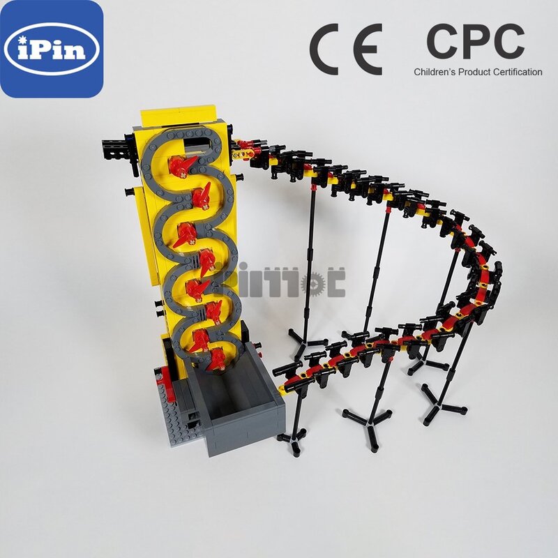 Moc-51009 S-shaped electric marble track 792pcs electronic drawing splicing building block technology assembly
