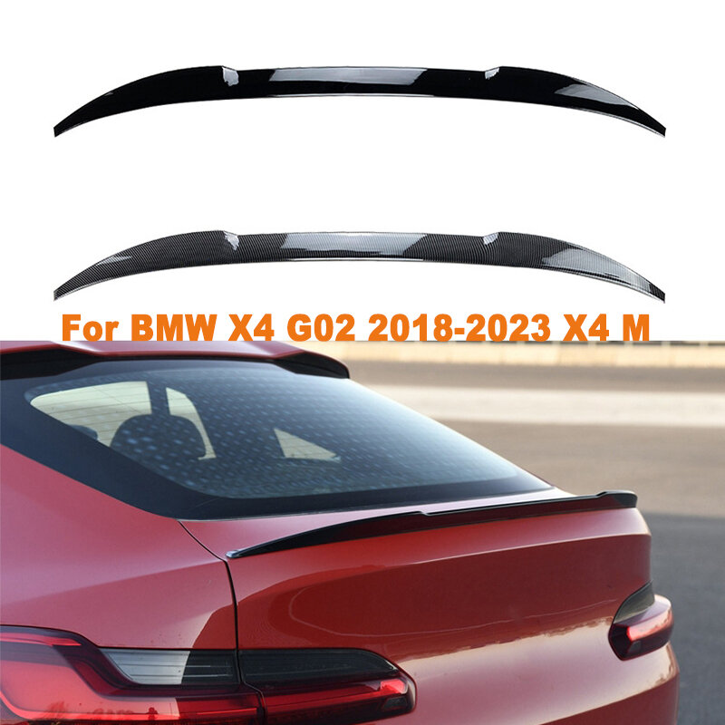 Asas da cauda do carro para BMW, Spoiler fixo do vento, asa traseira, Auto Acessórios de Decoração, X4 G02, 2018-2023, X4 M