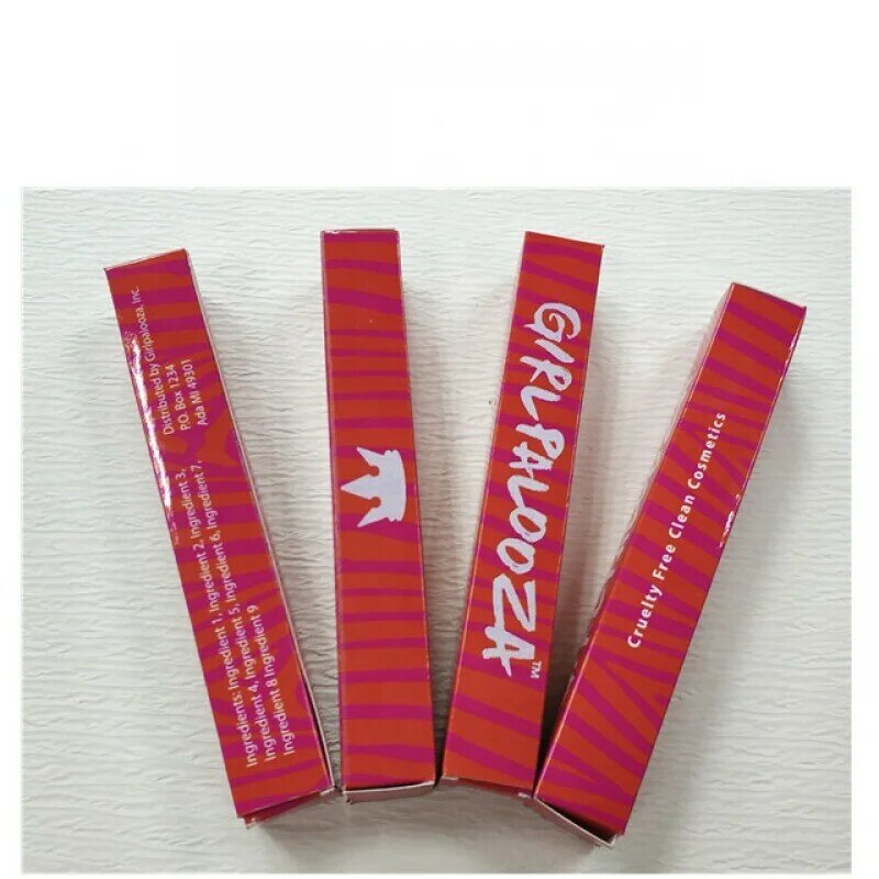 Kotak kertas lipstik warna-warni produk kustom kotak kemasan Lip gloss kardus berlapis dengan logo pribadi