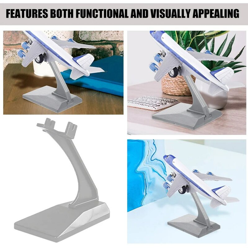 2 Pcs Aircraft Model Stand Display for Decor Bracket Toy Airplane Holder Desktop Plastic Stands