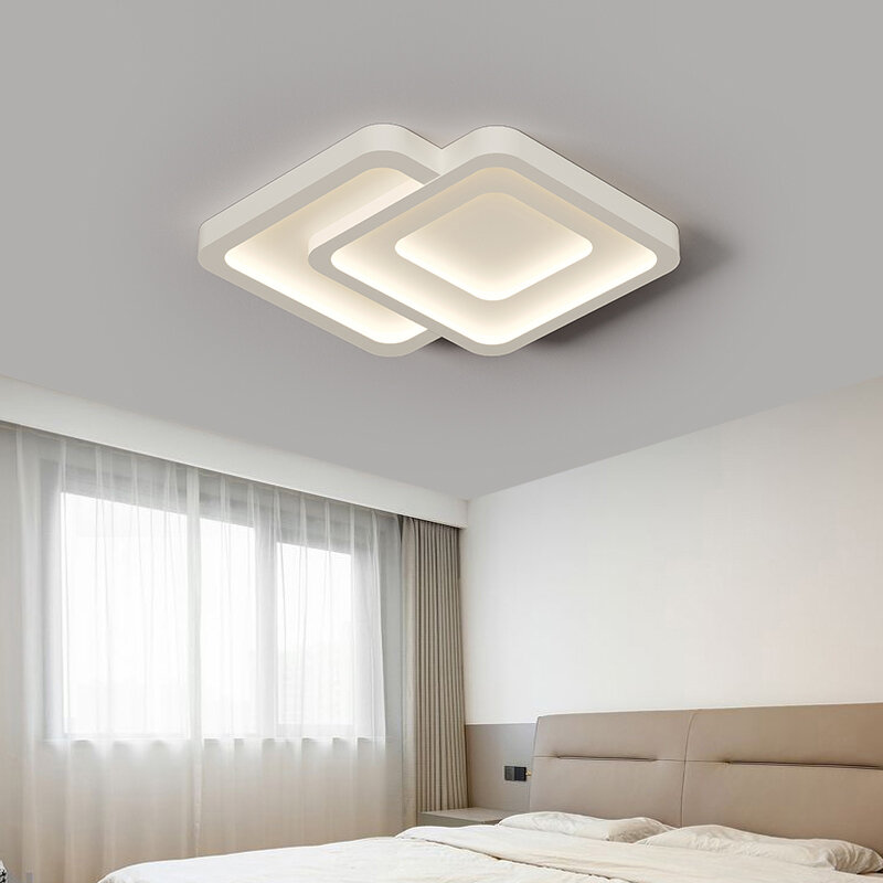 Lampu plafon gaya Modern 2024, lampu pencahayaan rumah tangga putih, dekorasi ruang tamu, pencahayaan untuk kamar tidur