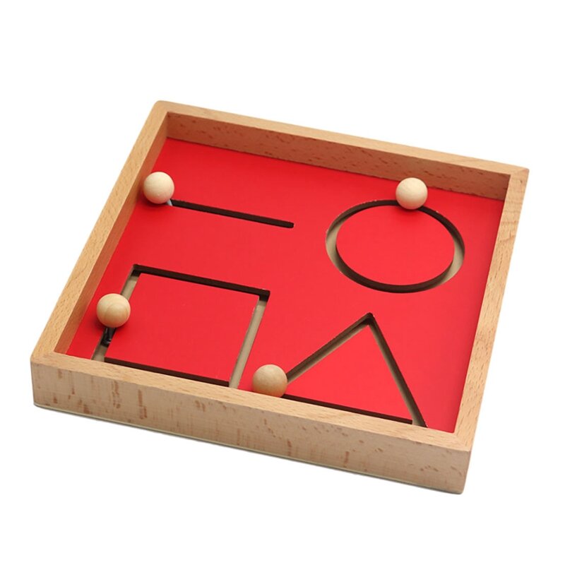 Brinquedo de madeira intelectual para crianças, caligrafia, trajetória geométrica auxiliar, forma de linha, treinamento pré-escolar