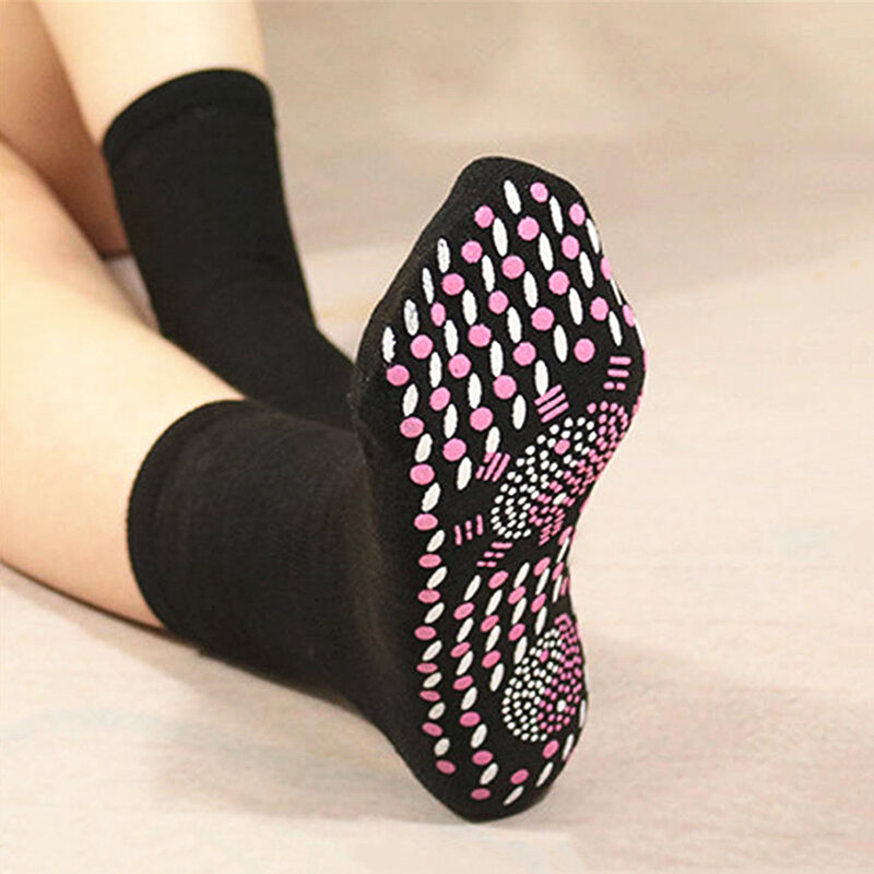 1Pair Tourmaline Slimming Health Sock Self Heating Socks Unisex Magnetic Self-Heating Socks Foot Massage Thermotherapeutic Sock