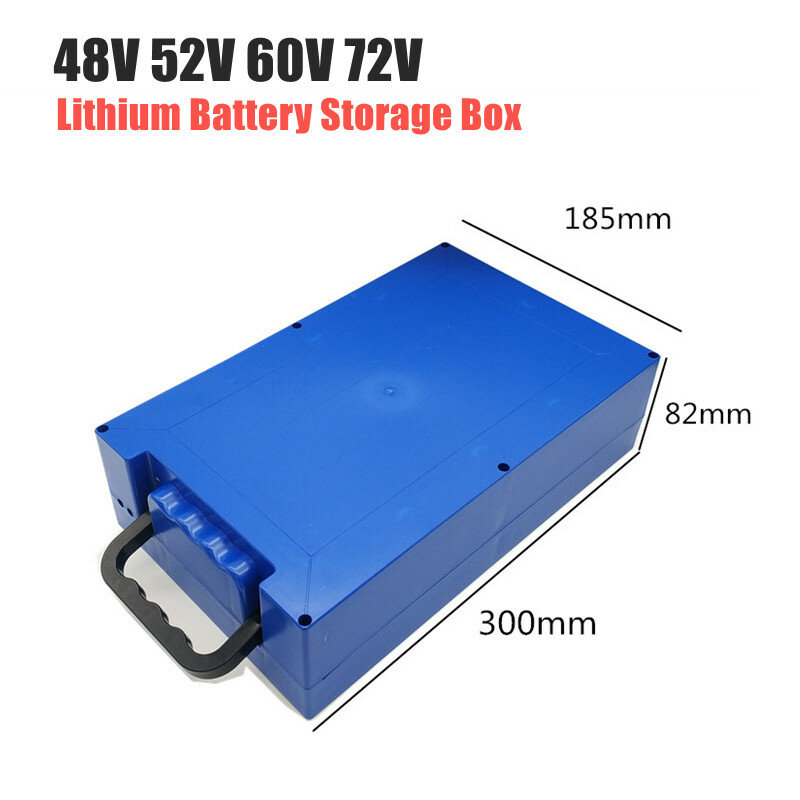 E-Bike 48V 52V 60V 72V 20Ah 12Ah Lithium Battery Storage Box 18650 Li-Ion Pack Cell Housing Case Shell Holder DIY EV ABS