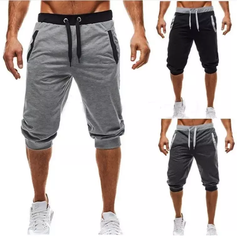 2023 New Summer Shorts Men's Fashion Causal Shorts Cropped Trousers Beach Shorts Man Breathable Cotton Gym Short Sweatpants