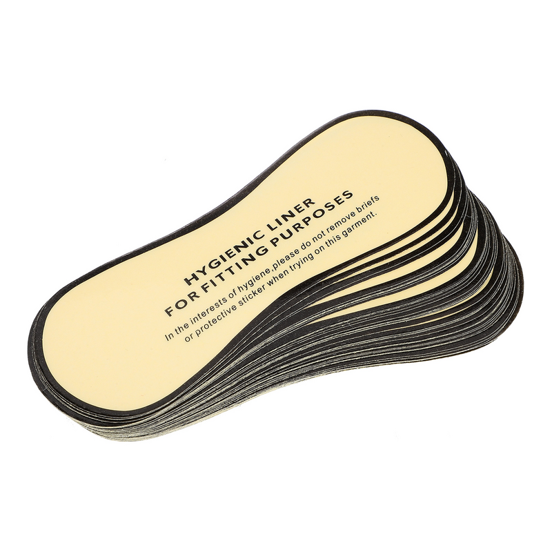 50 Stuks Hygiënisch Badpak Passen Stickers Voor Liner Proberen Pakken Beschermende Lingerie Zelfklevende Label Onderbroek Barrière
