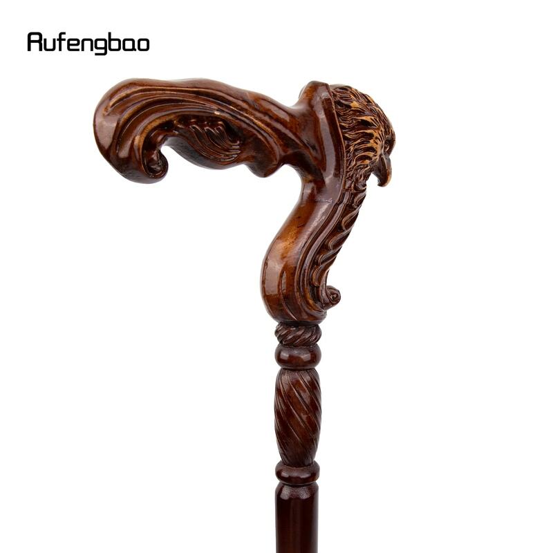 Eagle Brown Wooden Fashion Walking Stick Decorative Vampire Cospaly Party Wood Walking Cane Halloween Mace Wand Crosier 93cm
