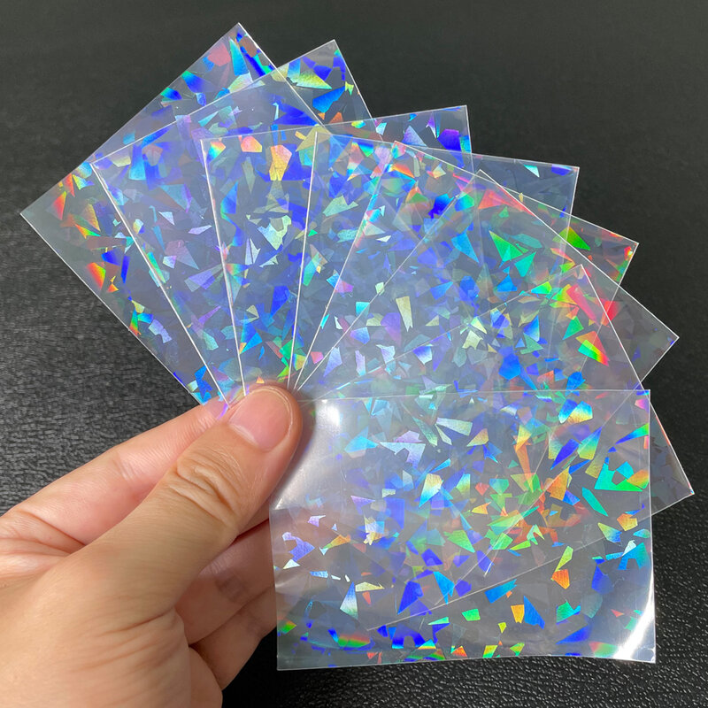 100pcs/Lot Heart-shaped Foil Laser Top Loading TCG Card Sleeves YGO Board Game  Photo Protector Trading Cards Shield Cover