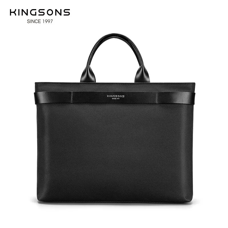 Kings ons 15,6 Männer Frauen Mode Business Aktentasche Zoll Laptop tasche wasserdichte Top-Griff Tasche klassische schwarze Handtasche