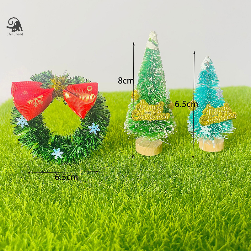 دمية مصغرة شجرة عيد الميلاد ، ثلج جارلاند ، نموذج العكاز ، ديكور بيت الدمية ، لعبة ، 6.5 سنتيمتر ، 8 سنتيمتر