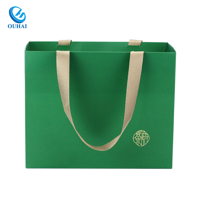 Prodotto personalizzato, sacchetto di carta per la spesa stampato personalizzato famoso di lusso a prezzi economici con il tuo Logo