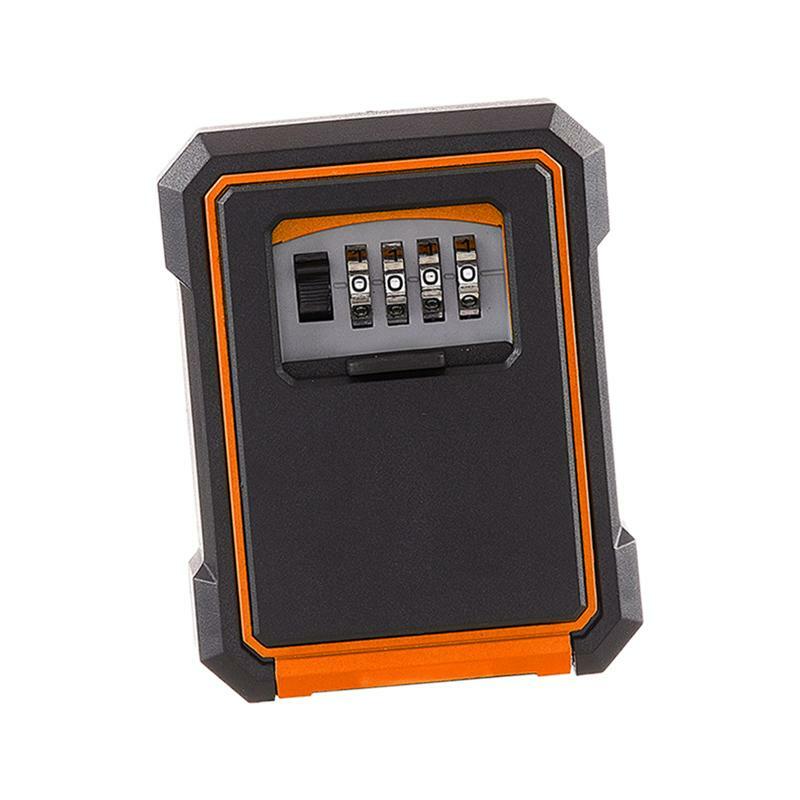 Portable Key Storage Lock Box Wall Mounted Combination Key Storage Lock Box 4 Digit Outdoor for Store Garage Supplies