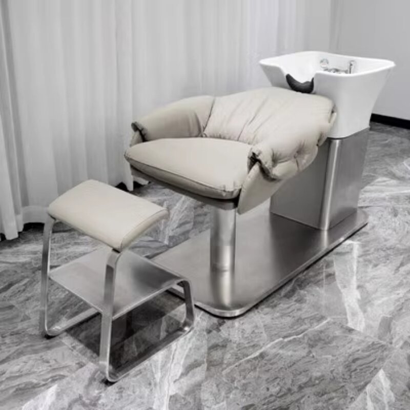 Расслабляющий стул для мытья волос, раскладной стул для спа-салона, откидной роскошный стул для мытья шампуня, портативный расслабляющий стул для спа