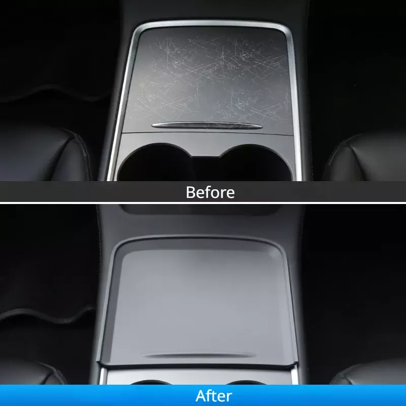 Pad di controllo centrale per Tesla Model 3 Y Pad in Silicone antiscivolo Console centrale pellicola di protezione Push-pull accessori per interni auto