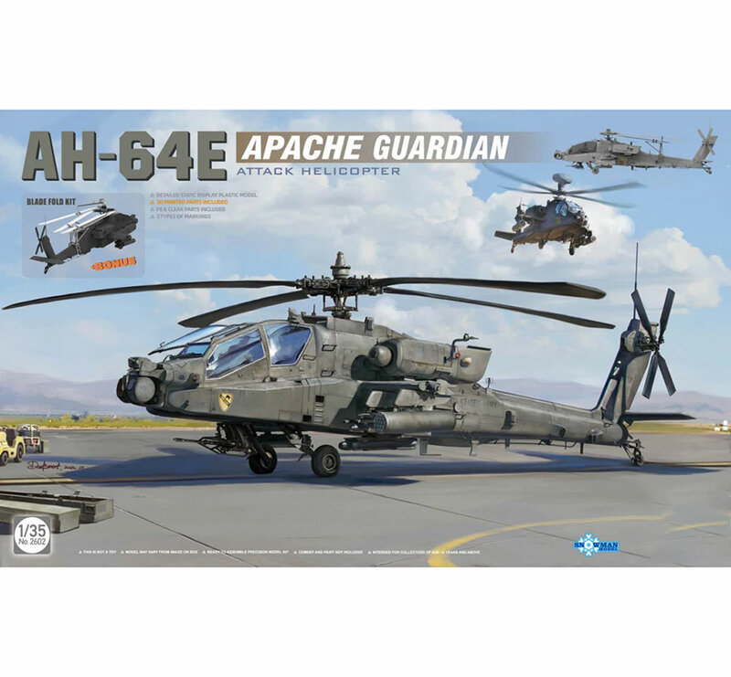 Pupazzo di neve modello SP2601/2602 Kit modello assemblato AH-64D/E Longbow Apache Guardian Gunship 1/35
