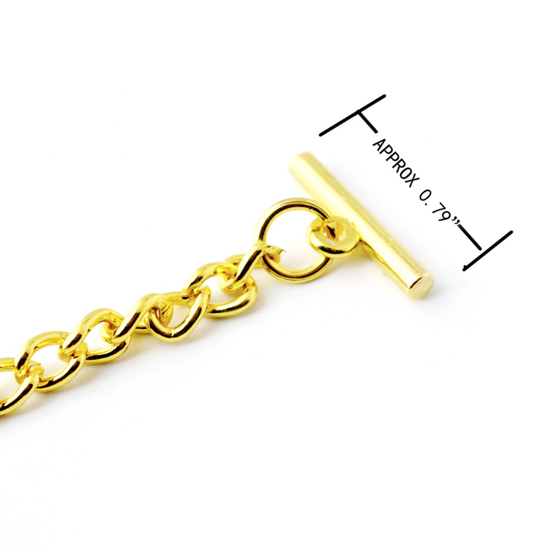 مشبك تي بار عتيق للرجال والنساء سلاسل ساعة جيب معدنية ، مجوهرات لائقة ، ذهبية ، 65-