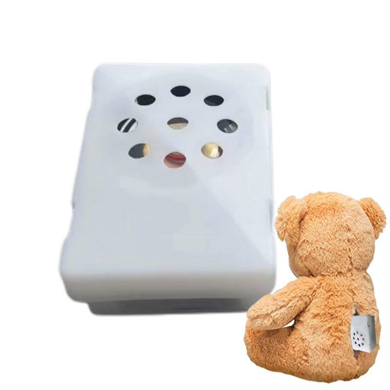 Perekam suara Mini untuk boneka DIY dapat merekam kotak suara persegi untuk memasukkan mainan boneka mewah hadiah kejutan untuk teman