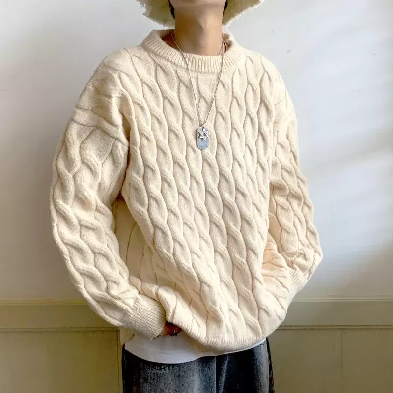 2023 baru Fashion pria Sweater kasual pria luar ruangan hangat Pullover KnitSweater pakaian pria