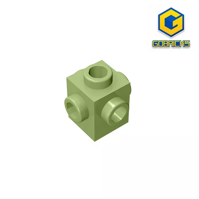 Gobricks GDS-650 bata 1X1 W. 4 tombol kompatibel dengan lego 4733 anak-anak DIY blok bangunan edukasi teknis
