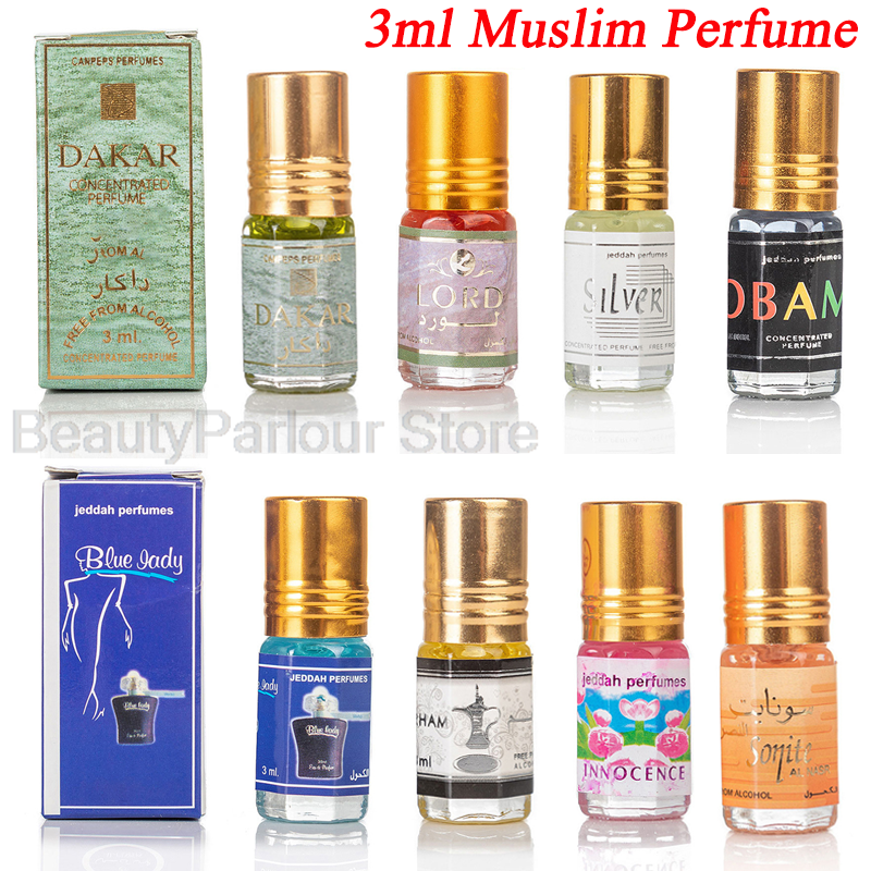 Neue 3ml muslimische Rolle auf ätherischen Öl Parfüm Blumen noten dauerhaften Duft Frauen Männer alkoholfreie Parfums Körper Desodor ierung