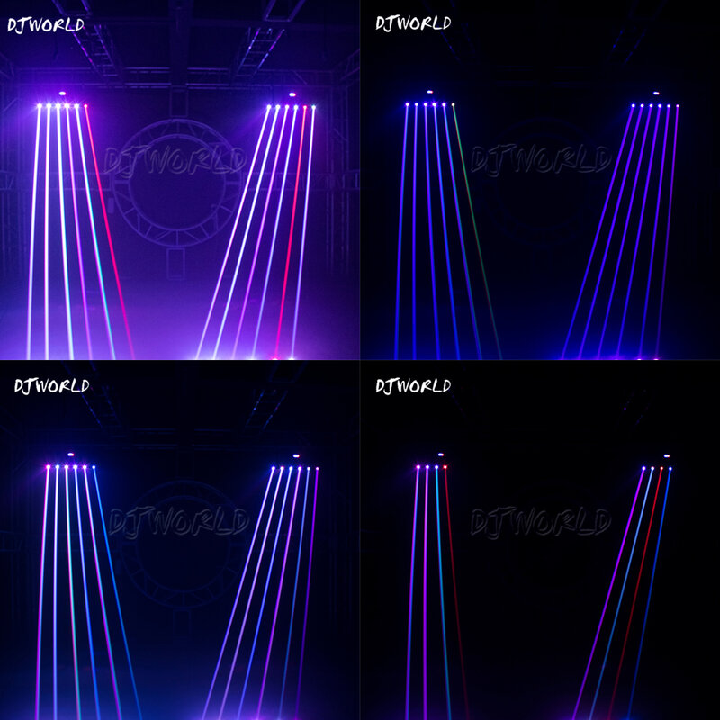 LED Moving Head Light com controlador DMX, 3in 1 RGB Lights, DJ, Disco, Boate, Karaoke, Festa, Bar, Música, Soundlights, 3000mW