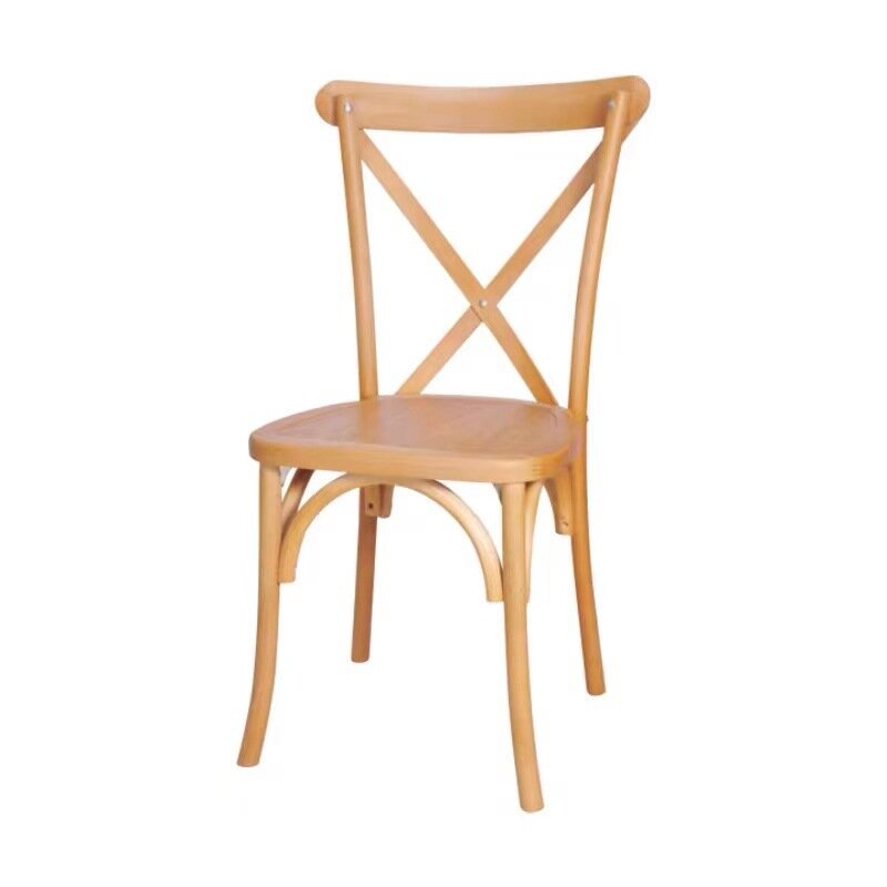 Wooden Chair Back Chair Solid Wood French Retro Chair Household Economic Oak Chair American Dining Chair Fork Back Chair