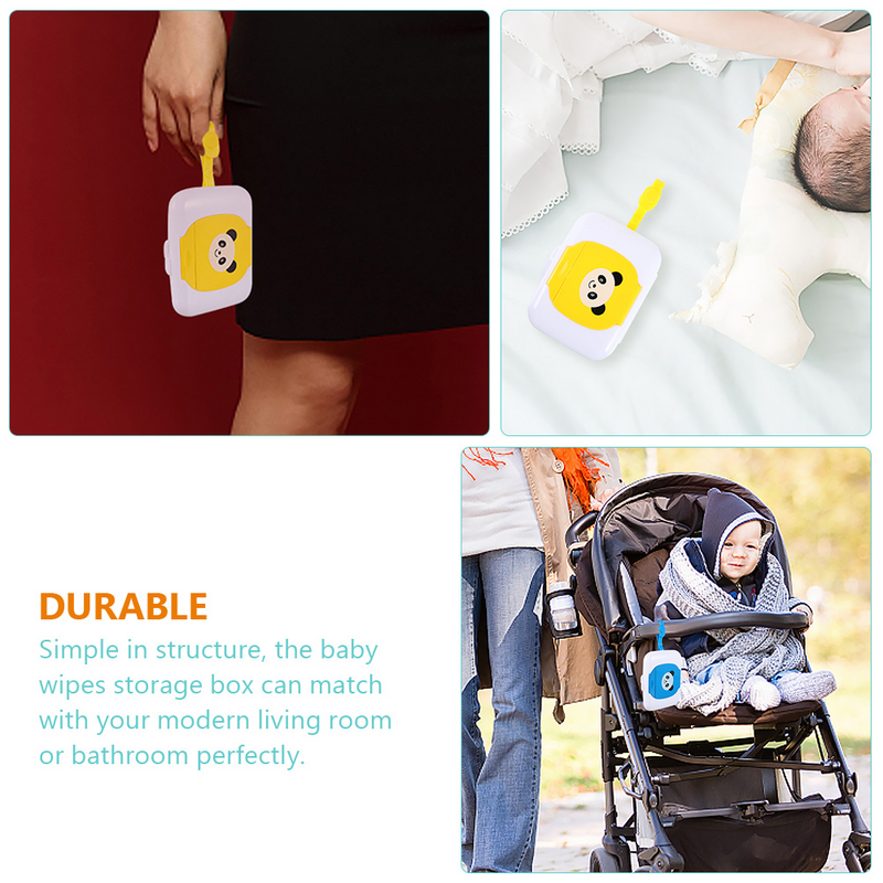 Reutilizável ao ar livre Limpe Bag Holder, Baby Dispensers Holder, caixas de tecido molhado, 2pcs