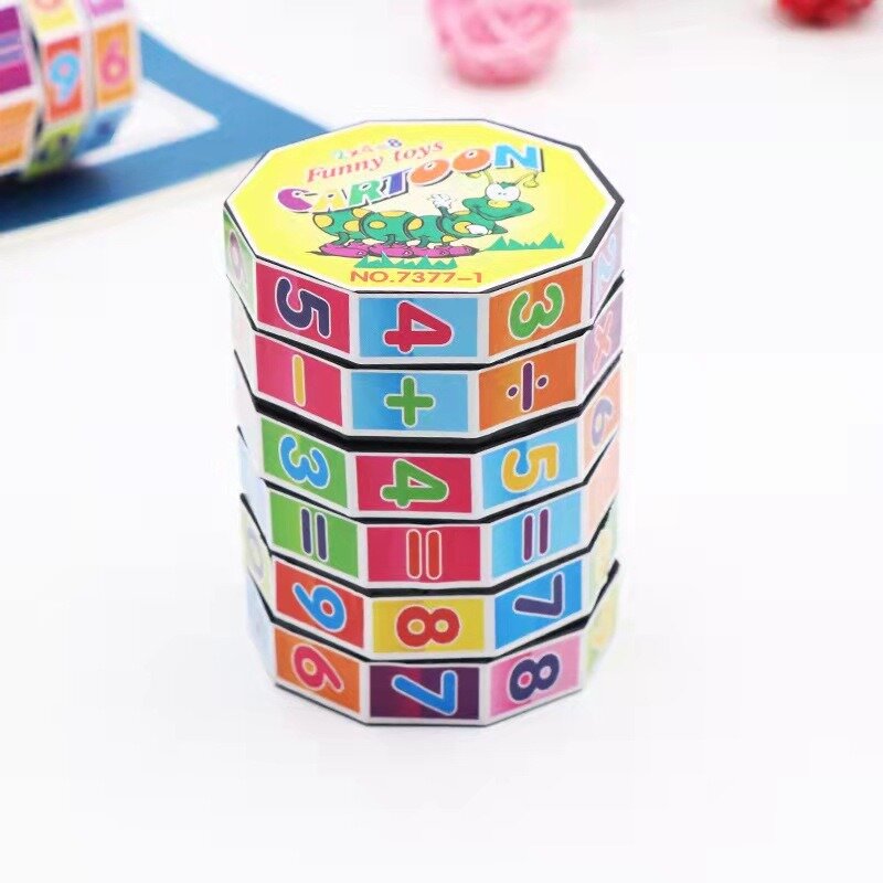 Mainan kubus ajaib angka matematika anak permainan Puzzle montesori permainan anak belajar pendidikan blok matematika permainan menghitung