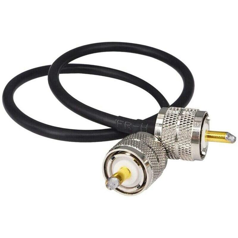 2 Pcs CB Radio Antenna Cable PL259 UHF Male to Male RG58 Coaxial Patch Male Plug Straight Connector RF Jumper pigtail Cable