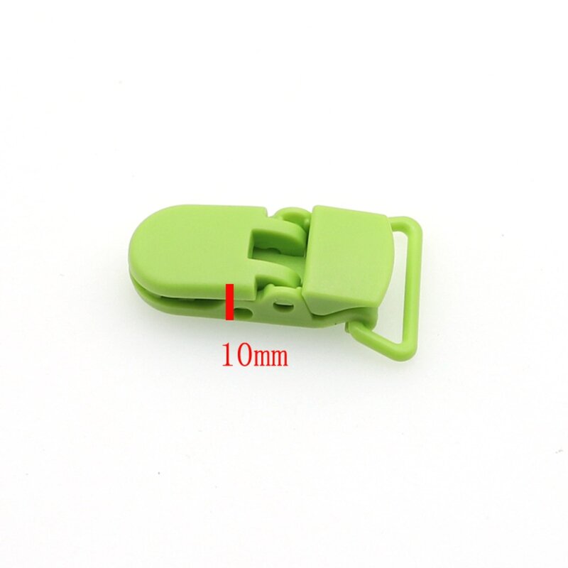 5Pcs/Lot Flat Pacifier Clip Holder 20mm Solid Color Soother Pacifier Holder Plastic Anti-Drop Chain Clips
